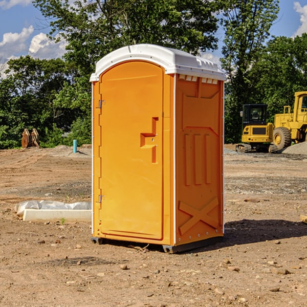 how often are the porta potties cleaned and serviced during a rental period in Racine MN